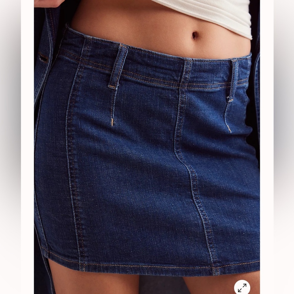 Free People Denim Mini Skirt, perfect for Summer.